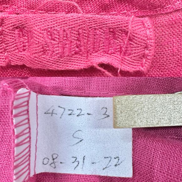 CP Shades Hazel hot pink linen maxi sundress pockets size small - Picture 2 of 16